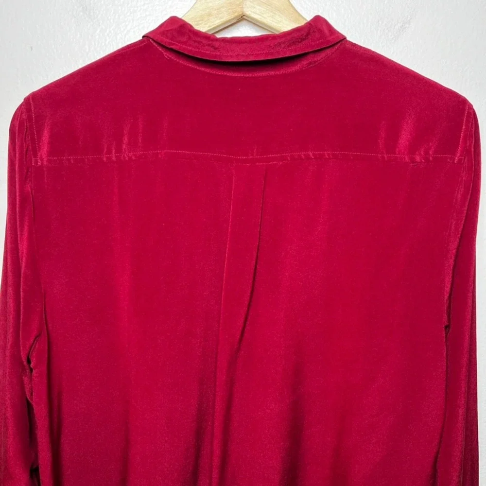 J. Crew Long Sleeve Button Down Shirt in Deep Rose